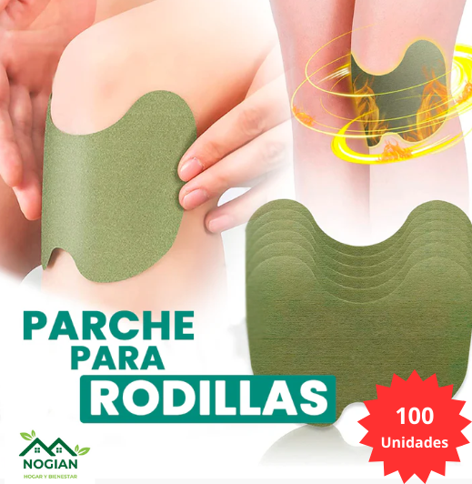 PACK DE 100 PARCHES PARA ALIVIO DEL DOLOR DE RODILLA. BIENESTAR EN CADA PASO 🚶‍♀️🚶‍♂️